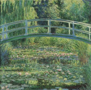 il dipinto il pont delle ninfee di Monet simbolo di ponte di culura