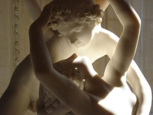 amore e Psiche di Canova particolare dei due volti