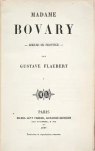 copertina della prima edizione di Madame Bovary