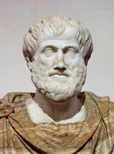 insegnare filosofia Bust of Aristotle. Marble, Roman copy after a Greek bronze original by Lysippos from 330 BC; the alabaster mantle is a modern addition. pibblico dominio