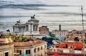 panorama di Roma palazzo senatorio