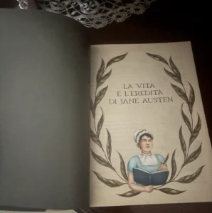 interno libro con jane austen disegnata 
