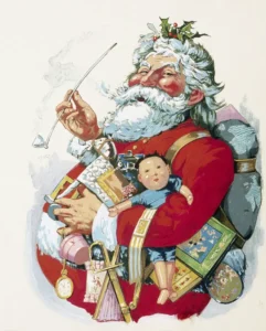 Antica illustrazione datata 1881. L'autore è Thomas Nast che, insieme a Clement Clarke Moore, ha contribuito a creare la moderna immagine di Babbo Natale