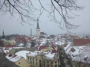 magi dell'albero di Natale panorama di tallin Oleviste kirik, Tallin (febrer 2012) - panoramio.jpg