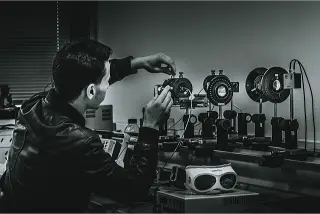 foto di un fisico a llavoro