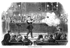 da L'illustration - 1852 Bosco durante uno spettacolo- courtesy by biblioteca circolo magia Torino