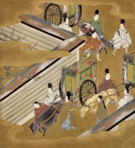 storia di GenjiIllustrazione del capitolo 42, – 匂宮 Niō no Miya ("Il principe profumato"). Attribuita a Tosa Mitsuoki (1617–1691)