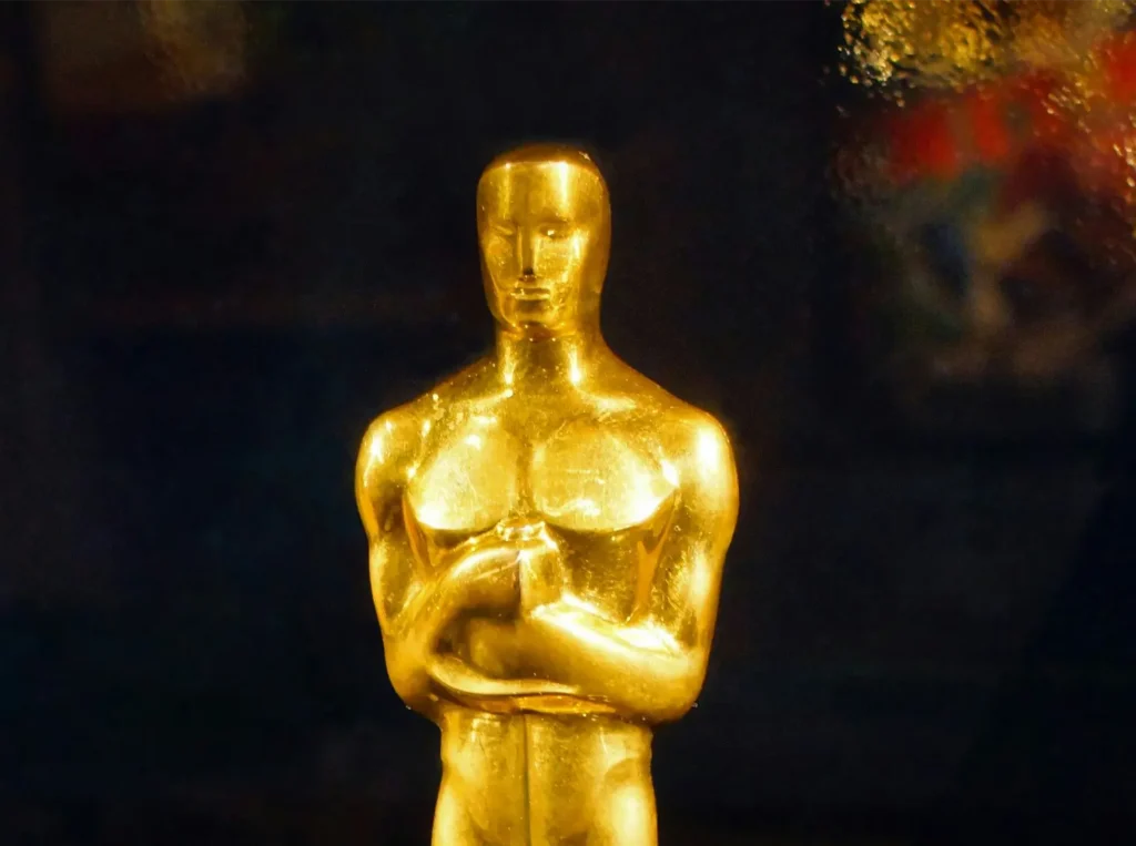 Particolare della statuetta che rappresenta il premio Oscar.