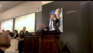 Banksy frame da battitura asta di Christie's