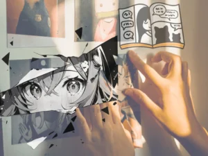 estratti di fumetto di blue Lock e haikyuu