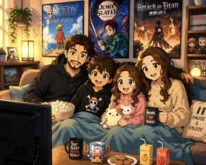 famiglia che guarda la tv