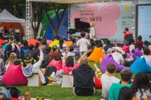 evento con bambini all'aperto