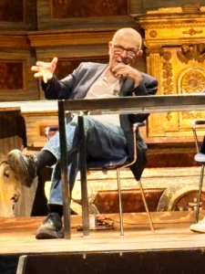 Chiesa dei Battuti Bianchi a Fossano il 25/04/2026, Marco Morricone durante la presentazione del suo libro Ennio Morricone, il genio, l'uomo, il padre, ed. Sperling e Kupfer