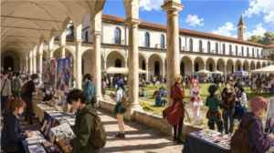 La Certosa di Collegno con personaggi anime