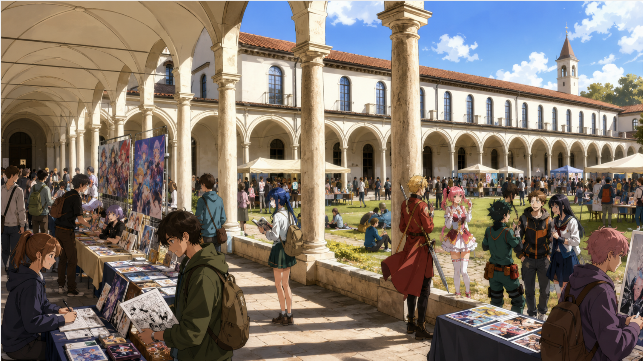 La Certosa di Collegno con personaggi anime