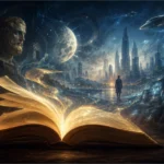 immagine creata con Ai un libro che predice il futuro