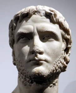 Busto in marmo dell'imperatore Gallieno alla casa delle vestali
