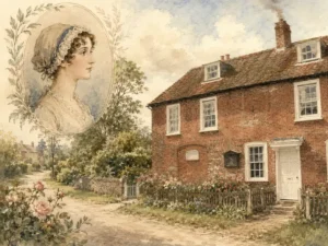 immagine decorativa jane austen nel suo villaggio