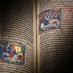 Manoscritto medioevale merlino in Asta Christies's foto da Christie's