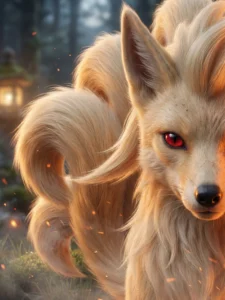 Ninetales ripreso da metà muso 