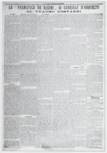 La terza pagina del Giornale d’Italia, Roma,11/12/1901