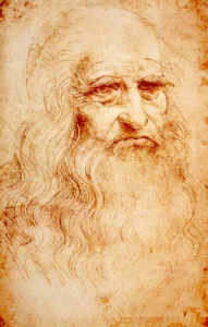 Autoritratto di Leonardo, ~1510-1515, sanguigna, Torino, Biblioteca Reale, inv. no. 15571