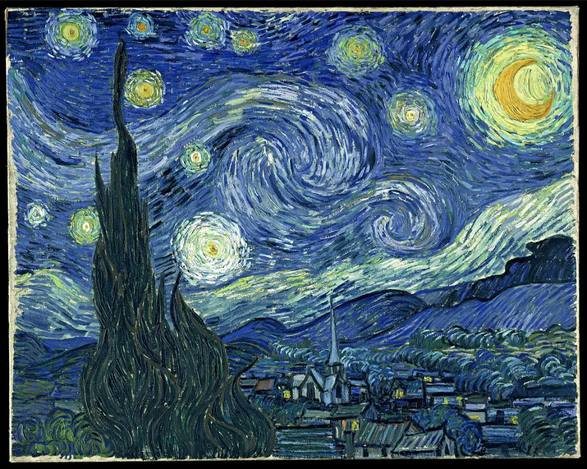 Dipinto di Vincent Van Gogh, Notte stellata, immagine evocativa per la Giornata della Luna.