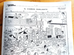 Gioco Il corvo parlante, tratto da La Settimana Enigmistica