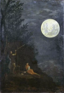Dipinto di Donato Creti Le osservazioni astronomiche: la Luna.