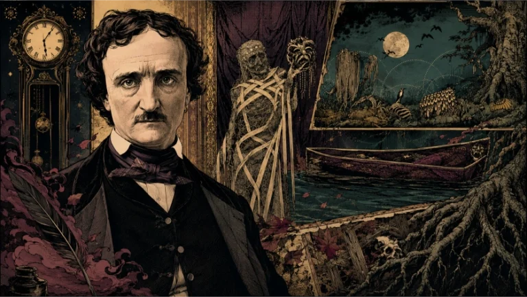 edgar allan poe immagine ia stile graphic novel