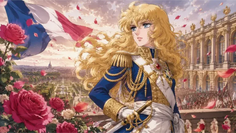 Lady Oscar versione manga con sfondo torino imamgine generata da openAI cgpt