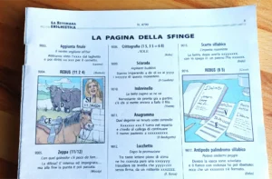 Pagina della Sfinge, da La Settimana Enigmistica.