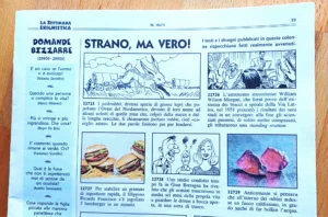 Strano, ma vero! Rubrica tratta da La Settimana Enigmistica.