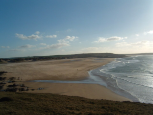Freshwater West. The broad sweep of Freshwater West looking toward Gupton Burrows to the south