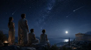 antichi greci che guardano le stelle 
