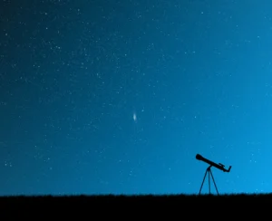 telescopio e cielo stellato