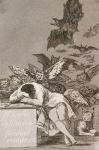 I sogni nell'arte e l'incubo: Il sonno della ragione genera mostri di Goya