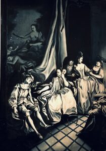 I sogni nell'arte: Allegoria della Notte, dipinto di scuola veneta del Settecento con giovane addormentato e maschera