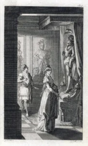 Una scena de Il castello di Otranto tratta da un'edizione tedesca del 1794Public domain