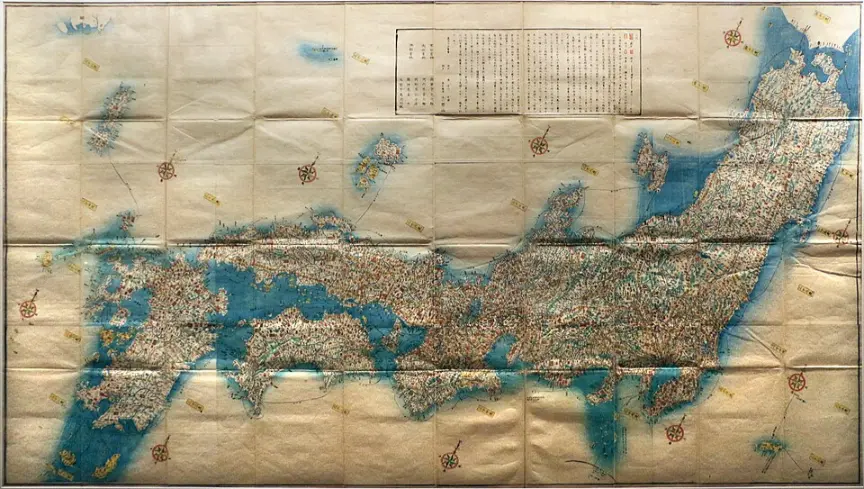 tokyo express mappa antica del Giappone