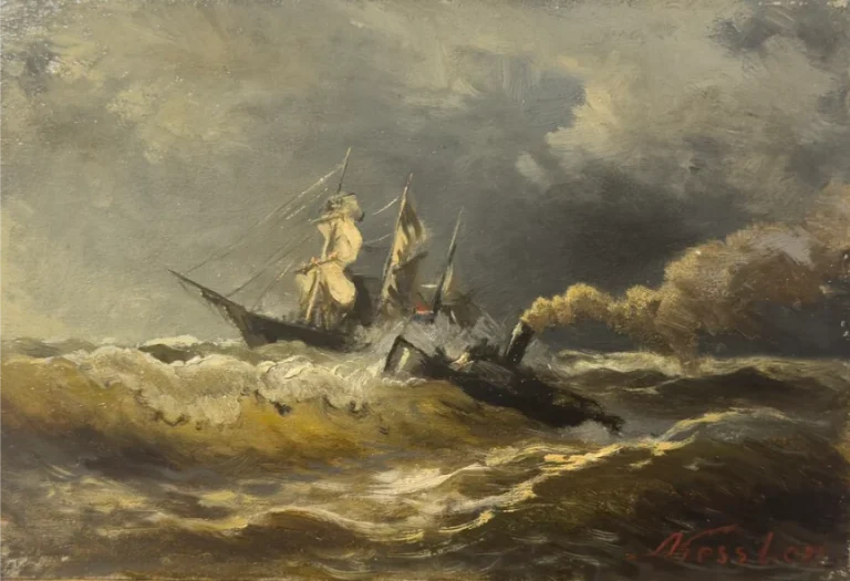 tempesta in mare dipinto